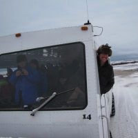 Neil Mumby Driving the Tundra Bus