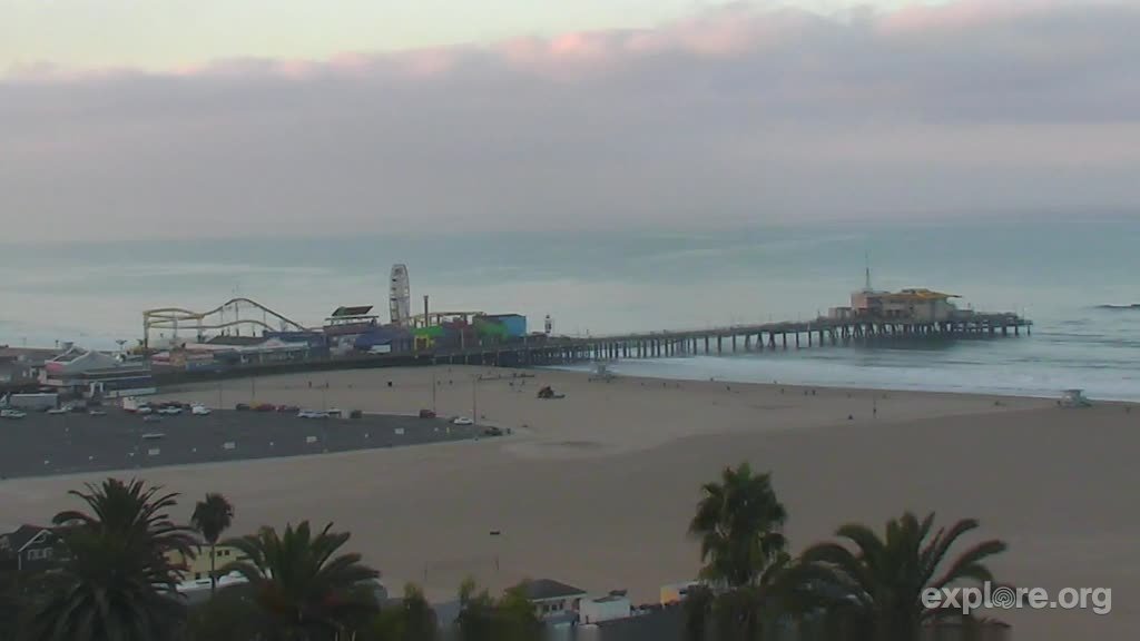 Early Morning Surfers & the Santa Monica Pier, Snapshot from Copaz-NJ 