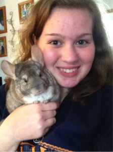 Maddie and Lucy the chinchilla