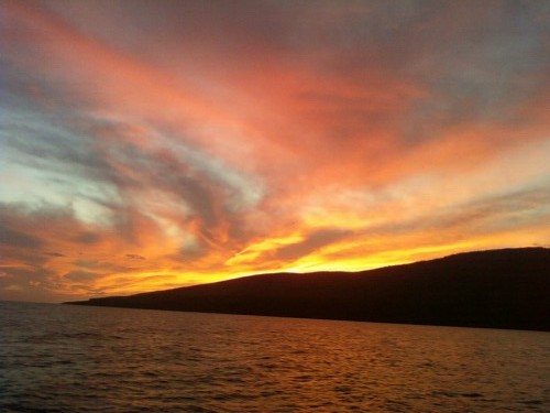 Sunset over Lanai, Hawaii by Diane Christofferson