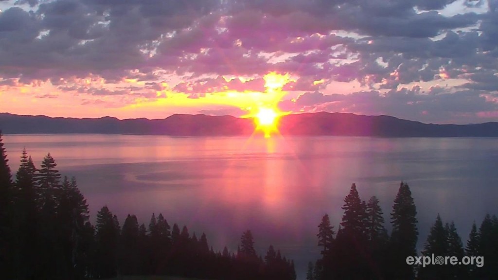 Incredible sunrise over Lake Tahoe | Snapshot by BulldogloverFL